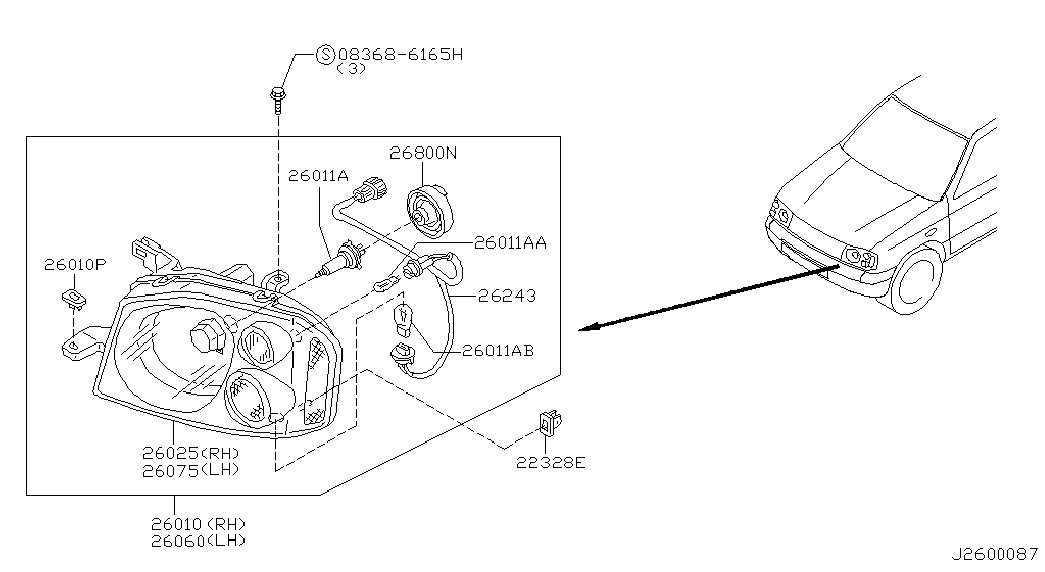 NISSAN 2629489908 - Hõõgpirn,udutuled parts5.com