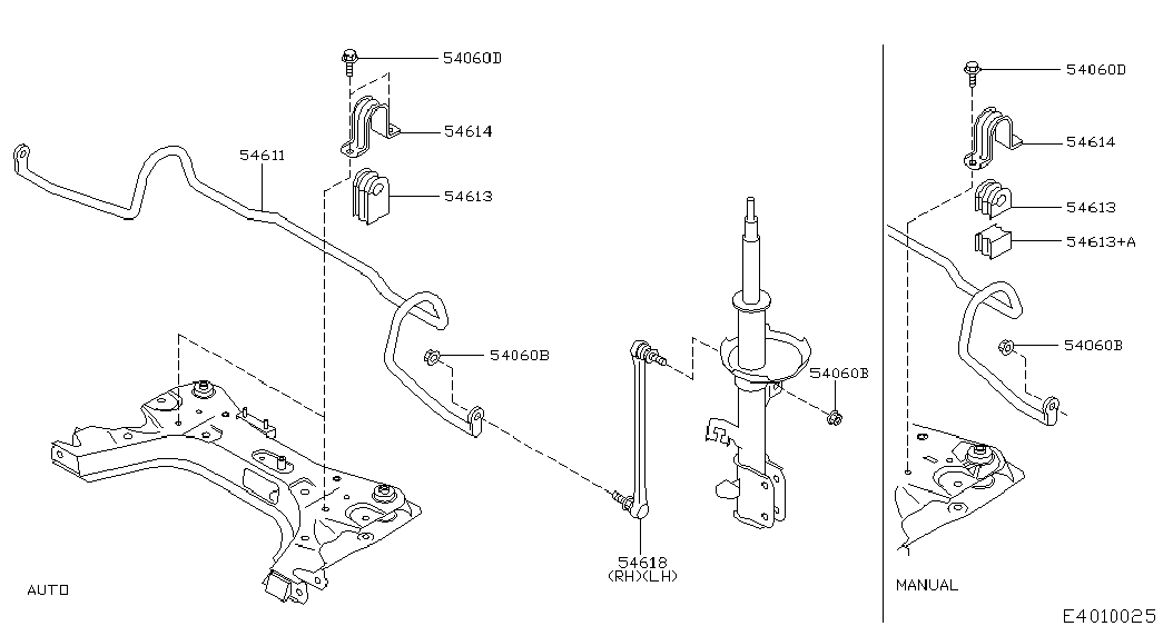 NISSAN 54618-BC40A - Drążek / wspornik, stabilizator parts5.com