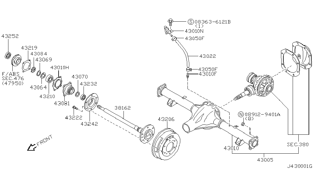 NISSAN 4.022.2A0.800 - Bolt roata parts5.com