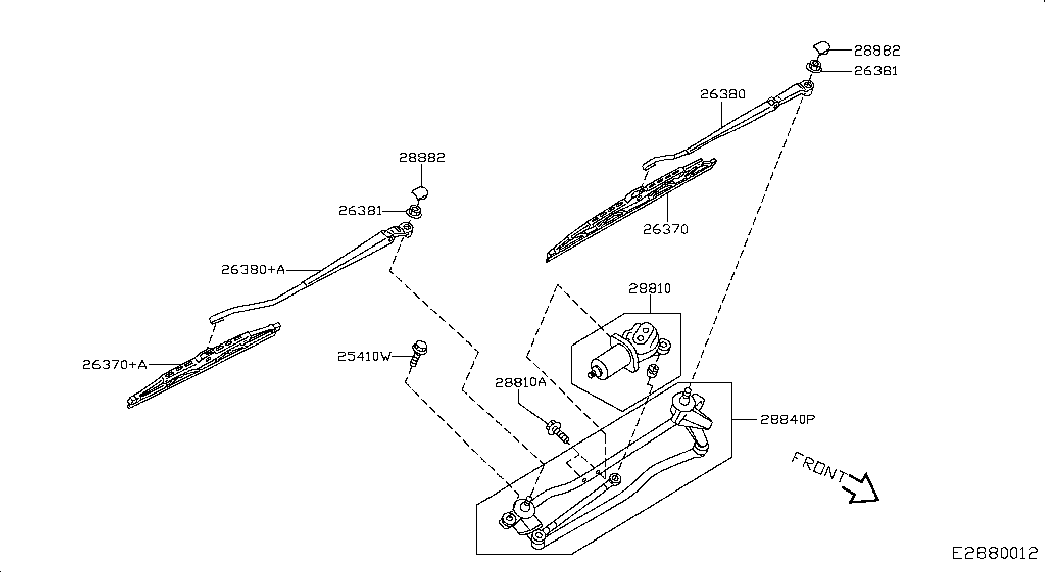 NISSAN 28890-AX610 - Wiper Blade parts5.com