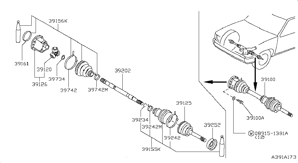 NISSAN 39241-5V026 - Manžetna, pogonsko vratilo parts5.com