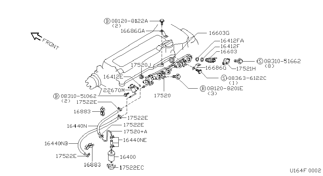 NISSAN 16400-70J00 - Üzemanyagszűrő parts5.com