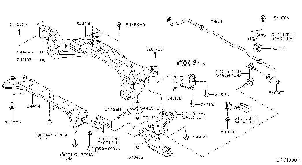 NISSAN 54500-AV600 - Track Control Arm parts5.com