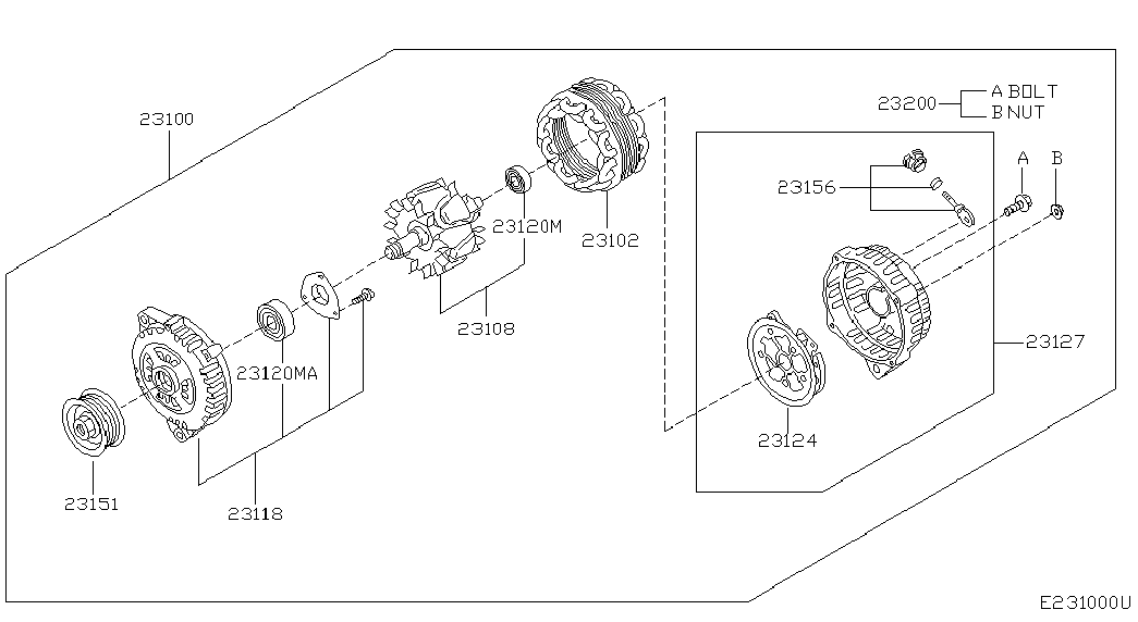 NISSAN 23120-0M005 - Szíjtárcsa, generátor parts5.com