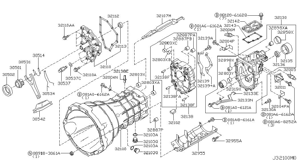 NISSAN 30502-69F10 - Clutch Release Bearing parts5.com