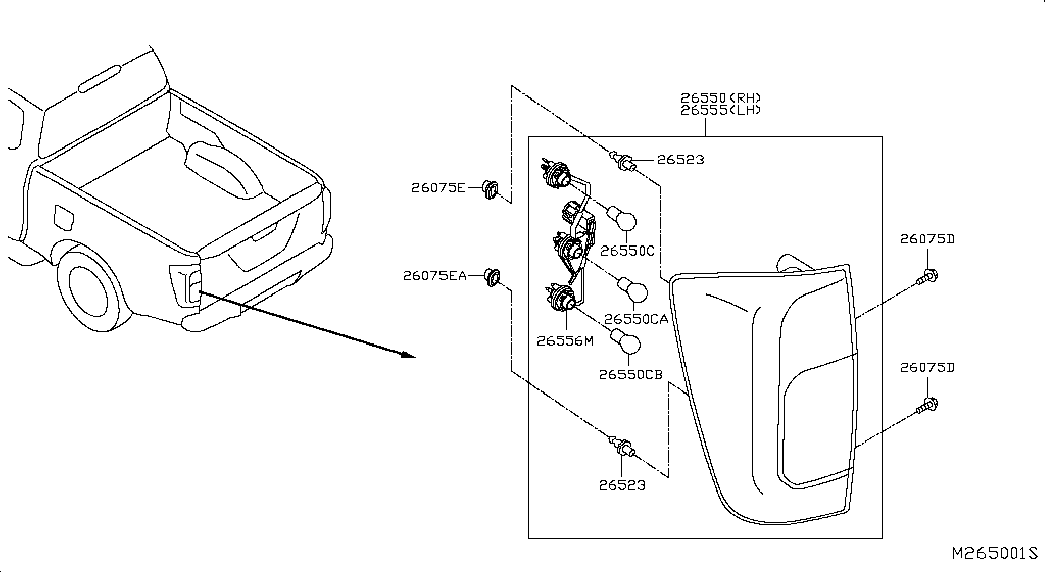 NISSAN 26275-EM00A - Bec, lumina citire parts5.com