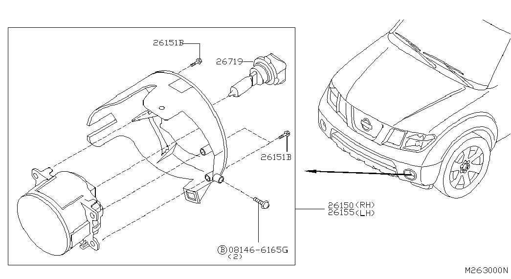 NISSAN 26155-EB500 - Udutuled parts5.com