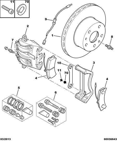 PEUGEOT 4251-18 - Комплект спирачно феродо, дискови спирачки parts5.com