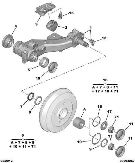 PEUGEOT 5131.A6 - Kit de reparación, brazos de suspensión parts5.com