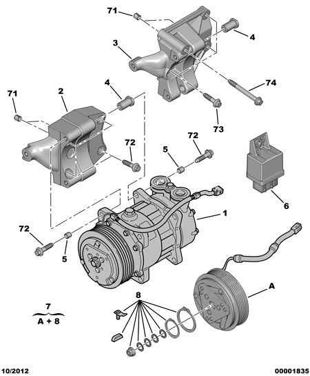 CITROËN 6453.N1 - Compresseur, climatisation parts5.com