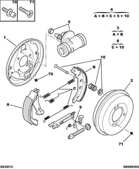 CITROËN 4241 J4 - Brake Shoe Set parts5.com