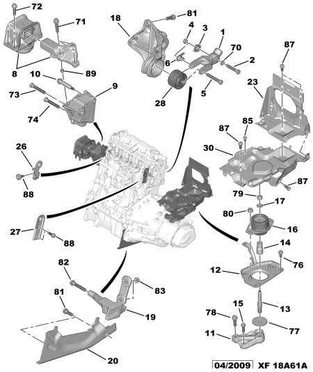 CITROËN/PEUGEOT 1807 X4* - Soporte, motor parts5.com