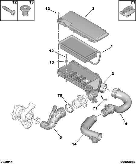 PEUGEOT 1444 X2 - Filtru aer parts5.com