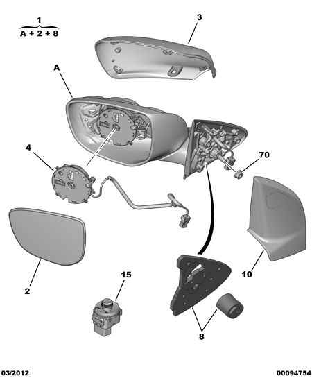 CITROËN 16 090 647 80 - Outside Mirror parts5.com