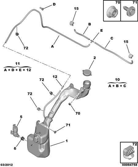 PEUGEOT (DF-PSA) 98 012 421 80 - Pompa spryskiwacza, spryskiwacz szyby czołowej parts5.com