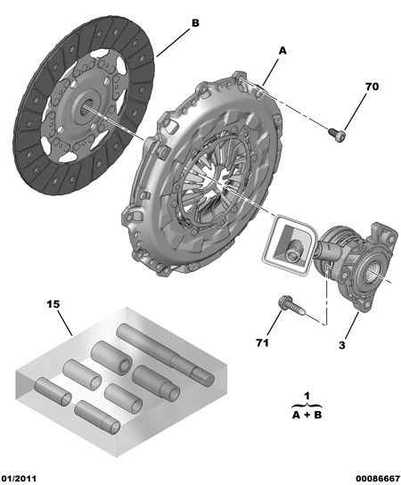 PEUGEOT 96 780 138 80 - Kit de embrague parts5.com