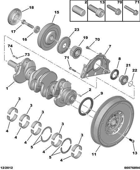 CITROËN 96 770 605 80 - Volante motor parts5.com