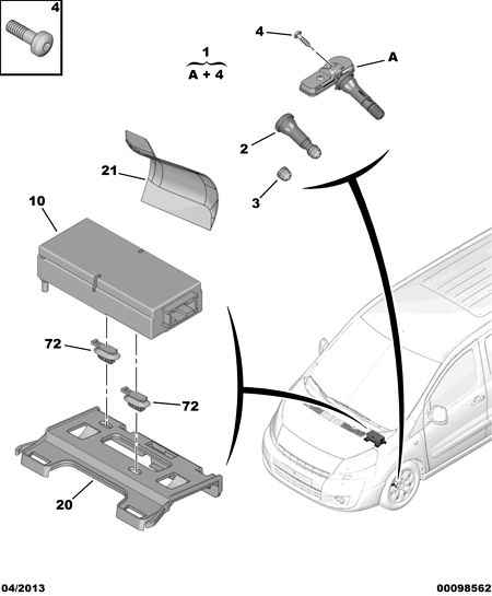 CITROËN 96 771 305 80 - Wheel Sensor, tyre pressure control system parts5.com