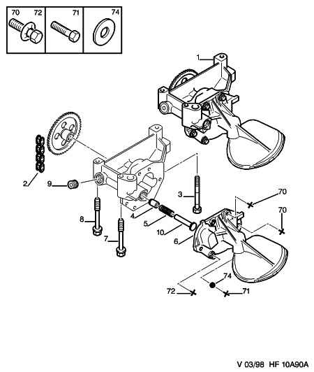 PEUGEOT 1033.06 - Lanac, pogon pumpe za ulje parts5.com