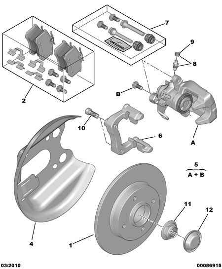 CITROËN (DF-PSA) 4254 28 - Sada brzdových platničiek kotúčovej brzdy parts5.com