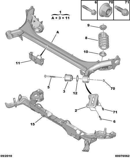 PEUGEOT 5131 H7 - Suspensión, Brazo oscilante parts5.com