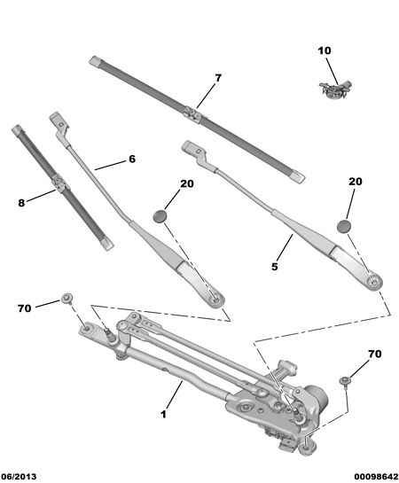 PEUGEOT (DF-PSA) 16 106 705 80 - Pióro wycieraczki parts5.com