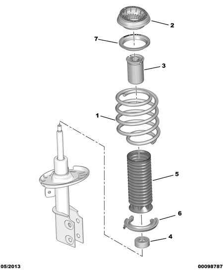 CITROËN 98 004 803 80 - Βάση στήριξης γόνατου ανάρτησης parts5.com