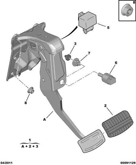 CITROËN/PEUGEOT 4534 68 - Comutator lumini frana parts5.com