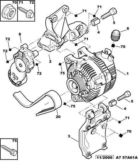 DS 5751 H6 - Натяжитель, поликлиновый ремень parts5.com