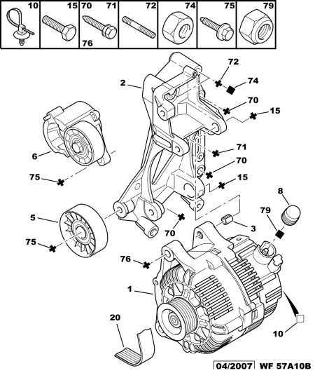 PEUGEOT (DF-PSA) 5751 61 - Zatezač remena, klinasti rebrasti remen parts5.com