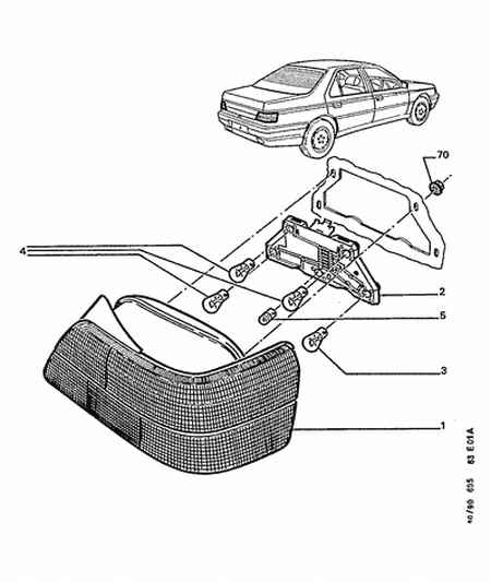 PEUGEOT (DF-PSA) 6216 E1 - Lámpara parts5.com