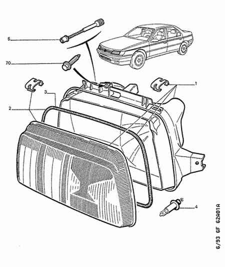 CITROËN/PEUGEOT 6216 98 - Lámpara, faro de curva dinámico parts5.com