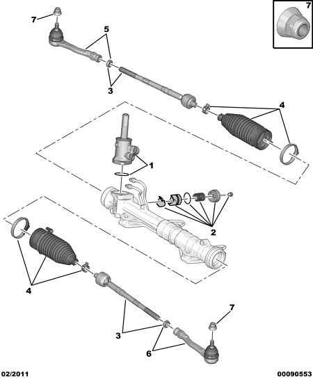 PEUGEOT 3812.F2 - Articulación axial, barra de acoplamiento parts5.com