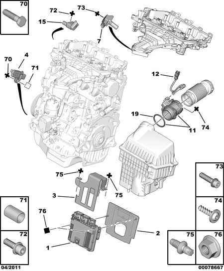 CITROËN 19 20Q S - Senzor impulsuri, arbore cotit parts5.com