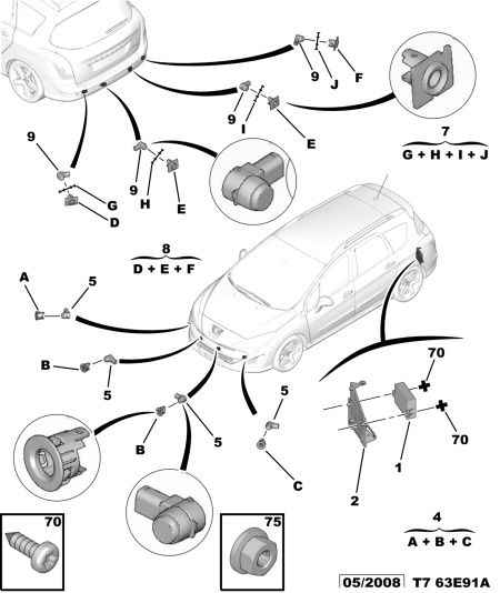 CITROËN 6590 EF - Sensor, auxiliar de aparcamiento parts5.com