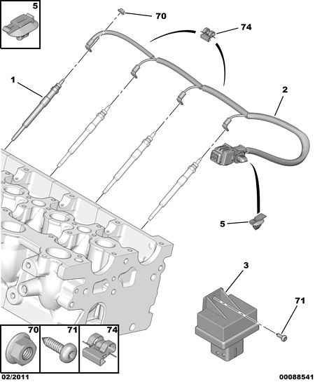 CITROËN/PEUGEOT 5960 F4 - Bujía de precalentamiento parts5.com