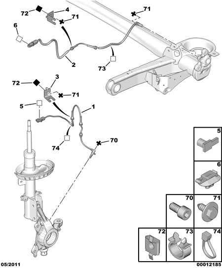 CITROËN/PEUGEOT 4545.96 - Senzor, broj obrtaja točka parts5.com