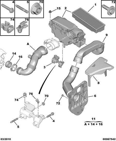 PEUGEOT 1444 CP - Vzduchový filter parts5.com