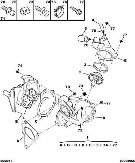 CITROËN 1201.C5 - Su pompası parts5.com