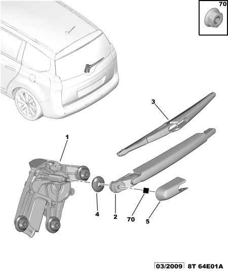 PEUGEOT 6423 C3 - Metlica brisača parts5.com