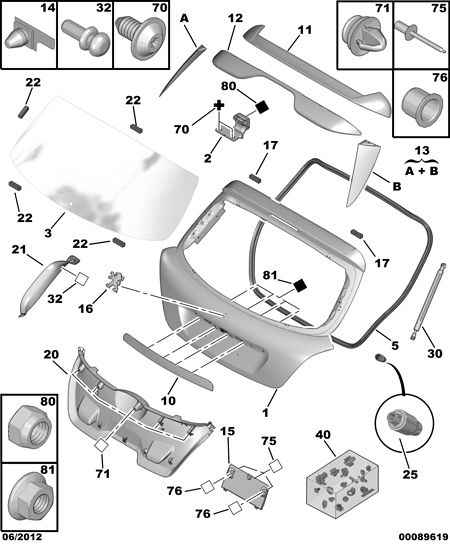 PEUGEOT 8731.L7 - Gas Spring, boot, cargo area parts5.com