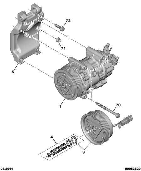 PEUGEOT 6453.QJ - Compresor, aire acondicionado parts5.com