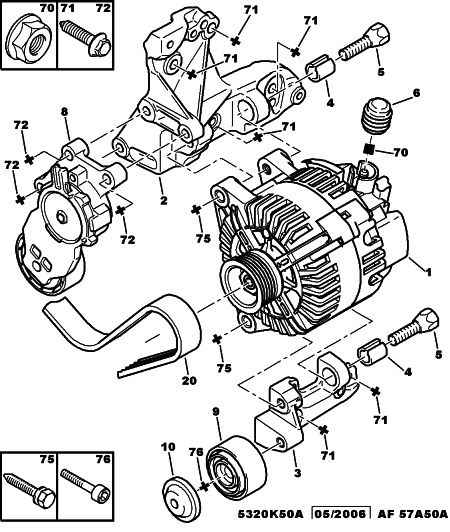 PEUGEOT 5751.86 - Направляющий ролик, поликлиновый ремень parts5.com