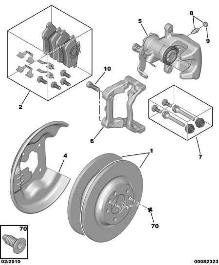 CITROËN 4404 K7 - Komplet vodilnih tulk, sedlo zavore parts5.com