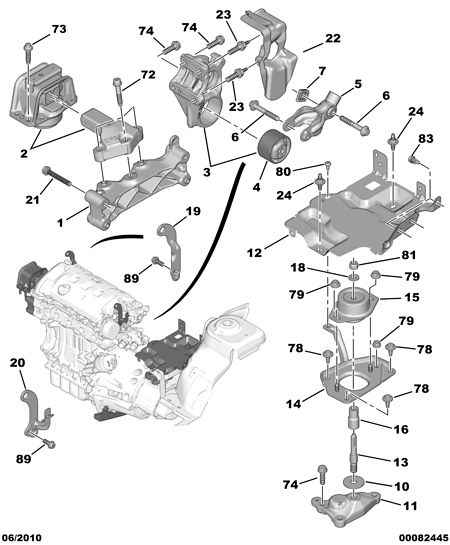 CITROËN/PEUGEOT 1809 46 - Ulożenie motora parts5.com