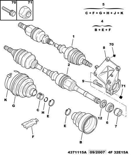 PEUGEOT 3293.A1 - Fuelle, árbol de transmisión parts5.com