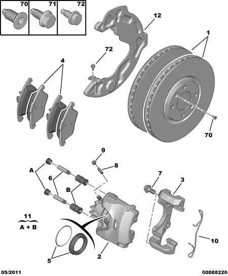 PEUGEOT 4404 K8 - Jeu de douilles de guidage, étrier de frein parts5.com