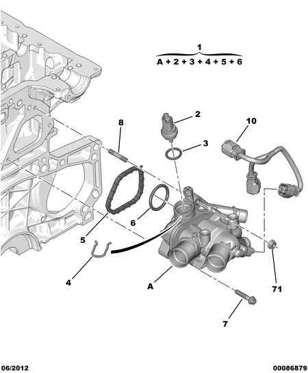 PEUGEOT 98 043 153 80 - Termostat, hladilno sredstvo parts5.com