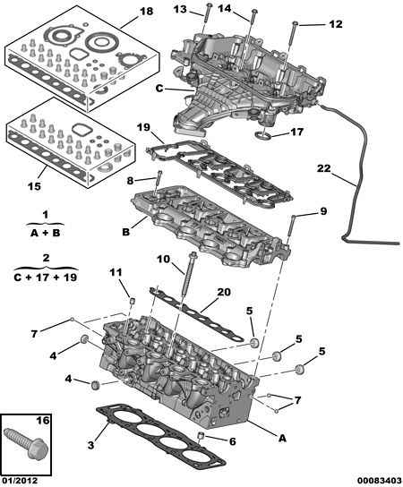 CITROËN/PEUGEOT 0209.GL - Garnitura, chiulasa parts5.com