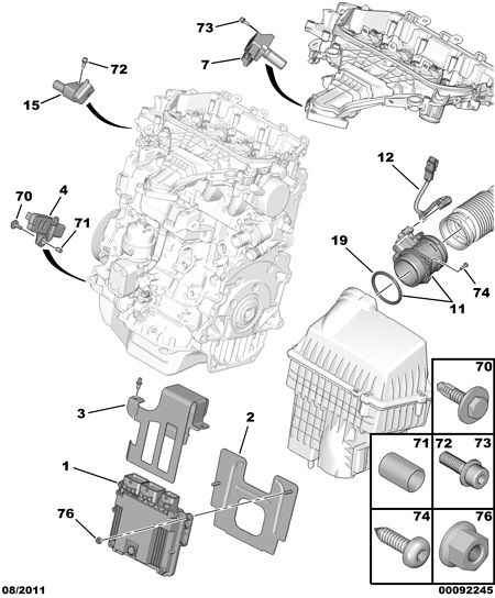 CITROËN/PEUGEOT 1920 QN - Σηματοδ. παλμών, στροφ. άξονας parts5.com